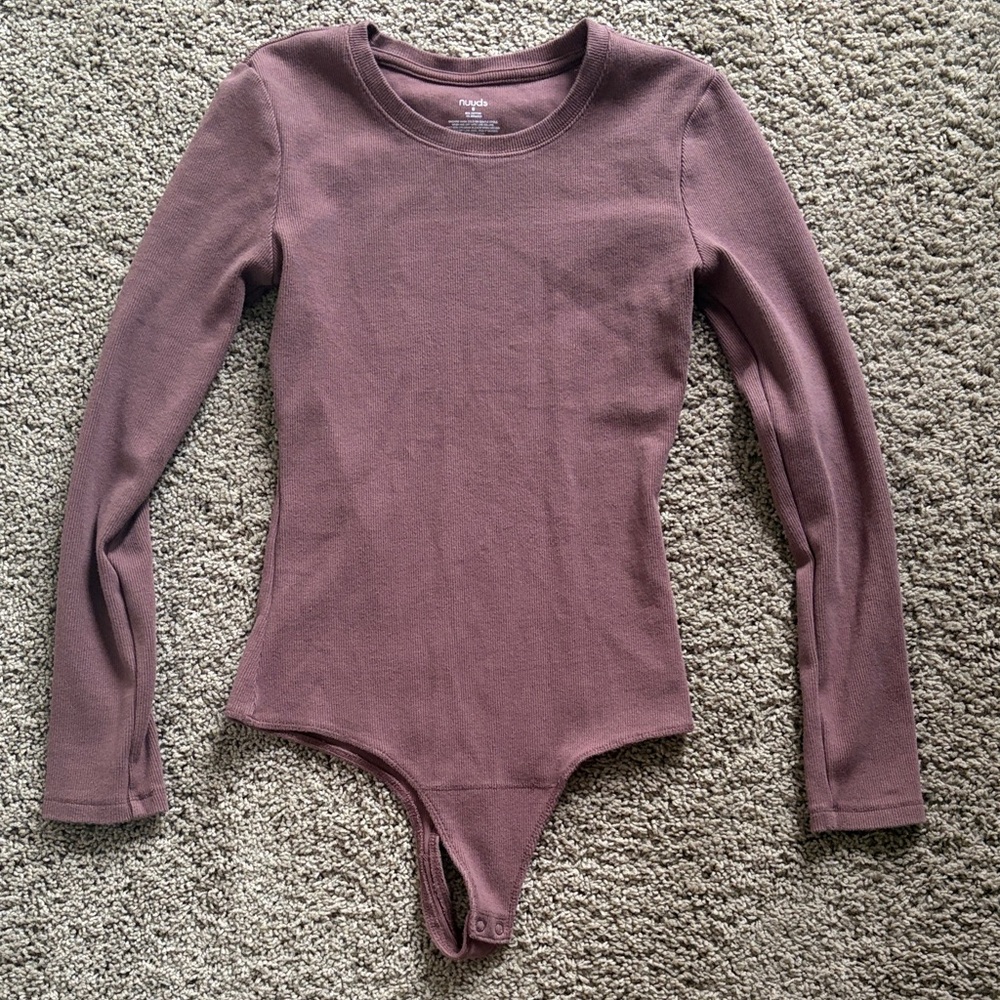 Nuuds Ribbed Long Sleeve Bodysuit